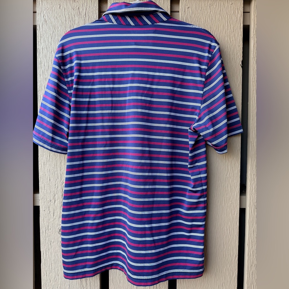 Vineyard Vines Mens Performance Polo M - Red/White/Blue Stripes - Picture 3 of 4